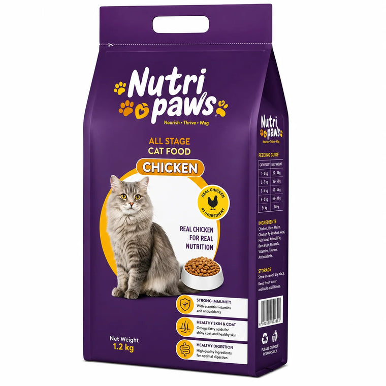 Nutripaws All Stage Cat Food -Chicken flavour (1kg)
