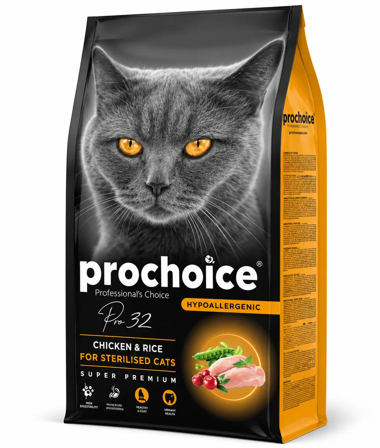 Prochoice Sterlised Adult Dry Cat Food-Chicken And Rice