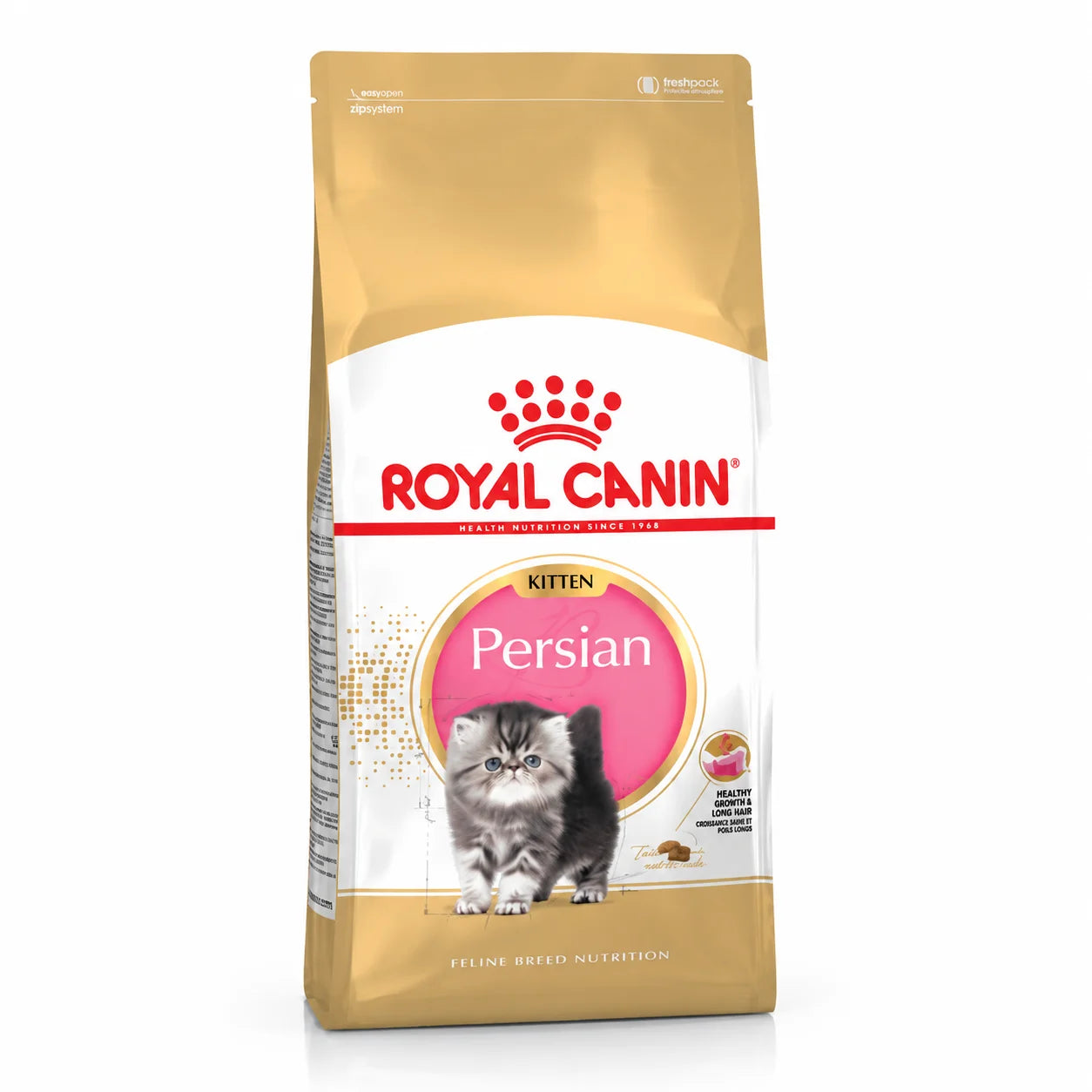 Royal Canin Persian Kitten dry cat food bag from PETS BAKERI showing the packaging designed for Persian kittens.